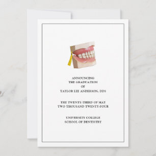 Invitación de graduación de la escuela dental