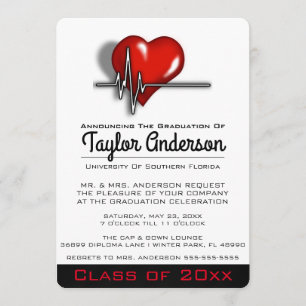 Invitación de graduación de la escuela médica de m