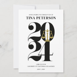 invitación de graduación de la Facultad de Derecho