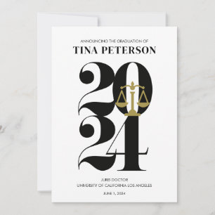 invitación de graduación de la Facultad de Derecho