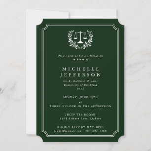 Invitación de graduación de la Facultad de Derecho