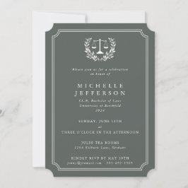 Invitación de graduación de la Facultad de Derecho