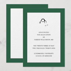 Invitación de graduación de la Facultad de Medicin