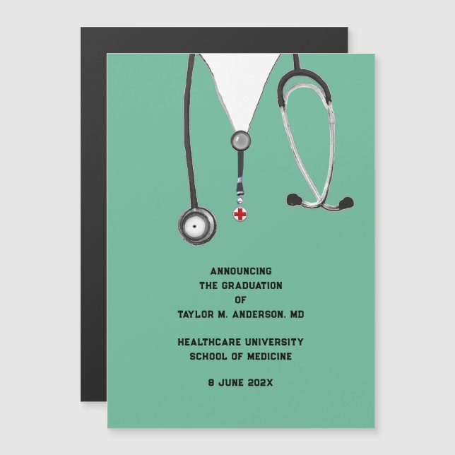 Invitación de graduación de la Facultad de Medicin (Anverso/Reverso)