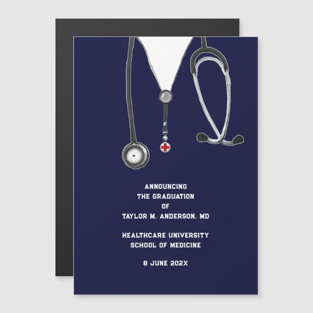 Invitación de graduación de la Facultad de Medicin (Anverso/Reverso)