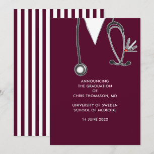Invitación de graduación de la Facultad de Medicin
