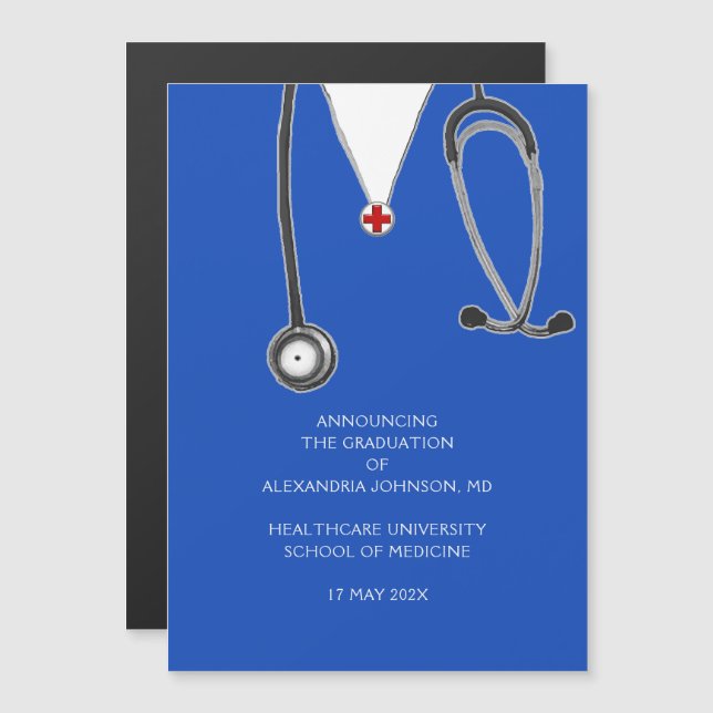 Invitación de graduación de la Facultad de Medicin (Anverso/Reverso)
