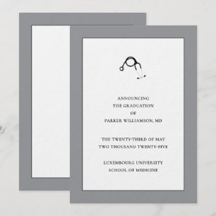 Invitación de graduación de la Facultad de Medicin