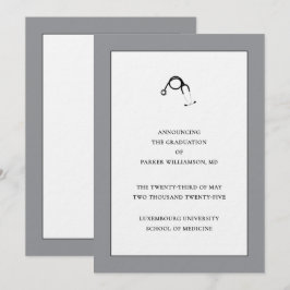 Invitación de graduación de la Facultad de Medicin