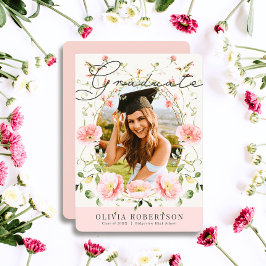 Invitación De Graduación De La Foto De La Adormide