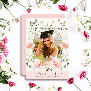 Invitación De Graduación De La Foto De La Adormide