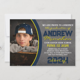 Invitación de graduación de la Marina y del tabler