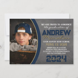 Invitación de graduación de la Marina y el Bronce