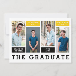 Invitación de graduación de líneas modernas