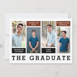 Invitación de graduación de líneas modernas