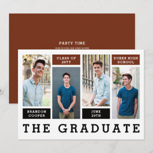 Invitación de graduación de líneas modernas