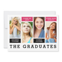 Invitación de graduación de líneas modernas de her