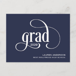 Invitación de Graduación de Logotipo Grad Simple