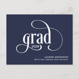 Invitación de Graduación de Logotipo Grad Simple