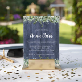 Invitación de Graduación de Madera de Eucalipto de