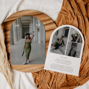 Invitación de graduación de marco de arco moderno