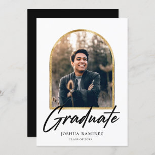 Invitación de graduación de marco fotográfico de a
