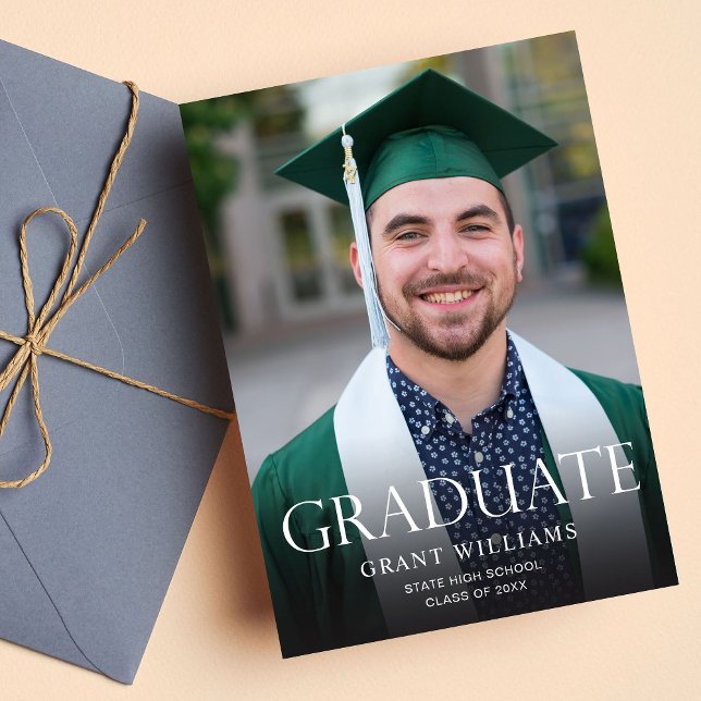 Invitación de graduación de Mod Photo Vertica (Subido por el creador)