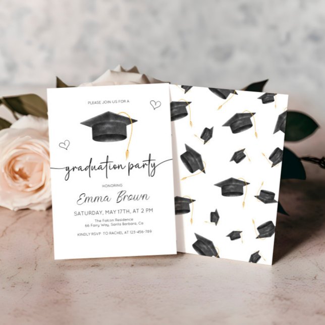 Invitación de graduación de moda, fiesta de gradua (Subido por el creador)