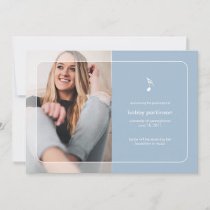 Invitación de graduación de Music Major