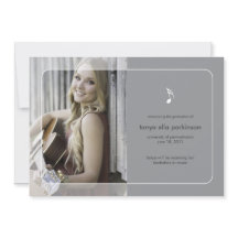 Invitación de graduación de Music Major