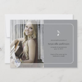 Invitación de graduación de Music Major