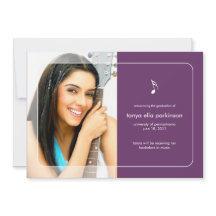 Invitación de graduación de Music Major