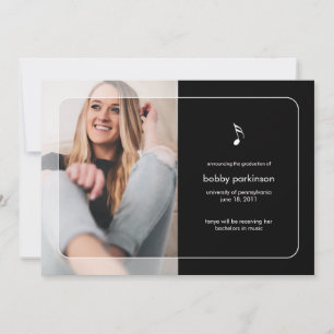 Invitación de graduación de Music Major