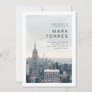 Invitación de graduación de Nueva York