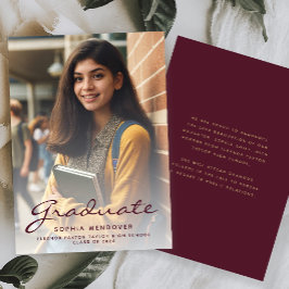 invitación de graduación de oro de Borgoña 2024