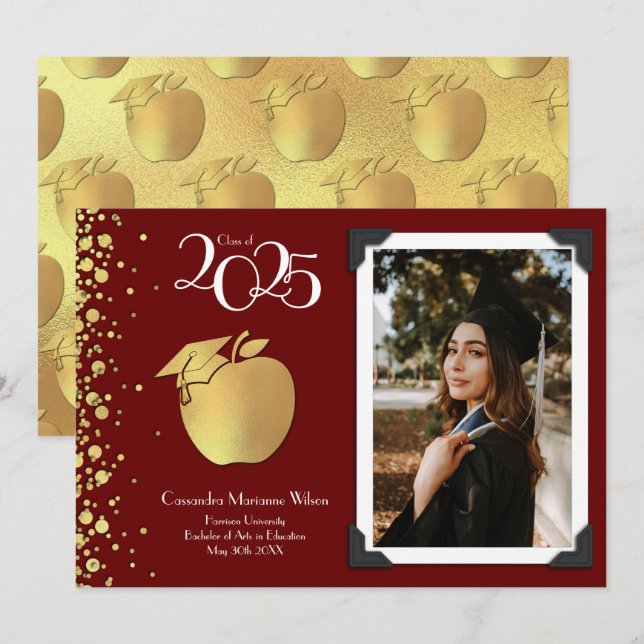 Invitación de Graduación de Oro de Educación Docen (Anverso / Reverso)