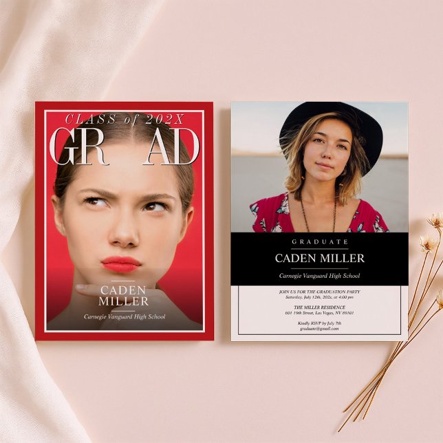 Invitación de graduación de periódico de revista (Subido por el creador)