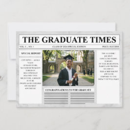 Invitación de Graduación de Periódicos Modernos 20