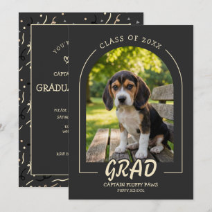 Invitación de Graduación de Perro Foto de Mascota