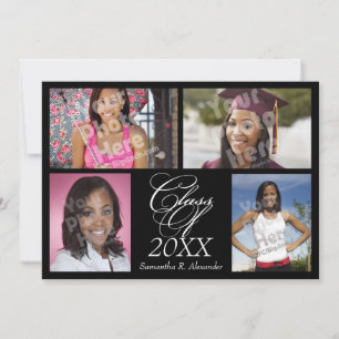 invitación de graduación de Personalizado de 4 Col