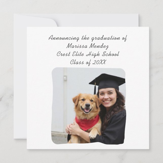 Invitación de graduación de personalizado Foto Aña (Anverso)