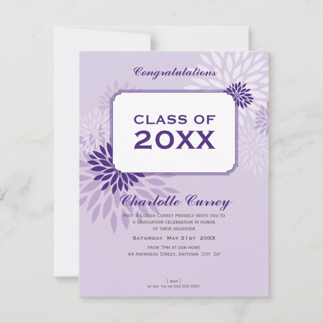 INVITACIÓN DE GRADUACIÓN DE PETIDOS :: GRAD105 1P (Anverso)