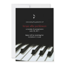 Invitación de graduación de Piano Mayor de Música