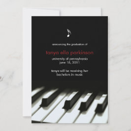 Invitación de graduación de Piano Mayor de Música