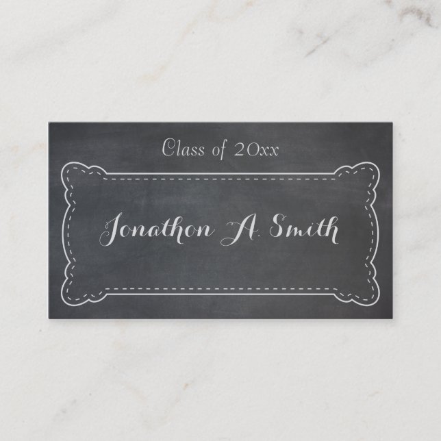 Invitación de graduación de pizarra (Anverso)