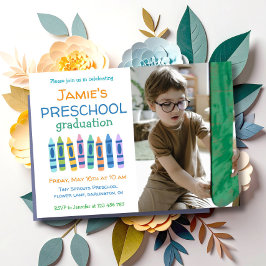 Invitación de Graduación de Preescolar con Foto de
