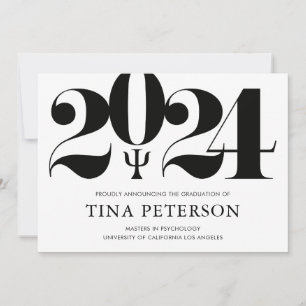 Invitación de graduación de psicología