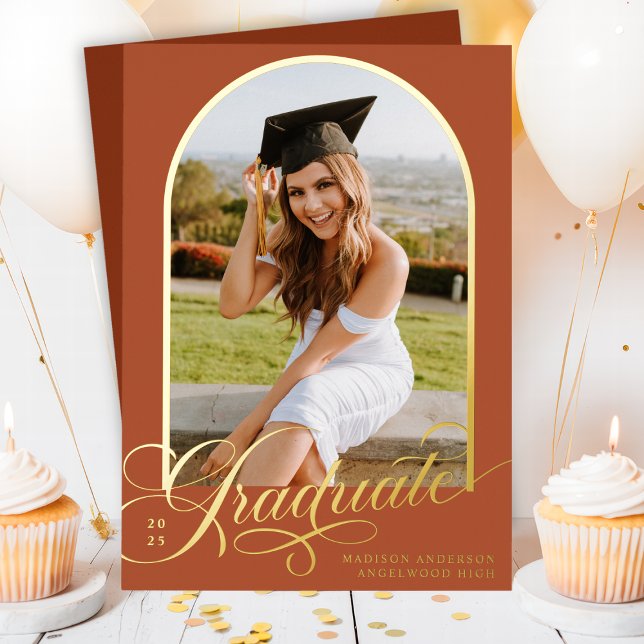 Invitación de graduación de Relieve metalizado de  (Subido por el creador)