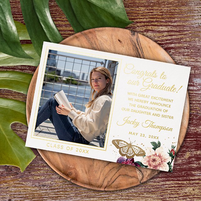 Invitación de Graduación de Relieve metalizado dor (Subido por el creador)