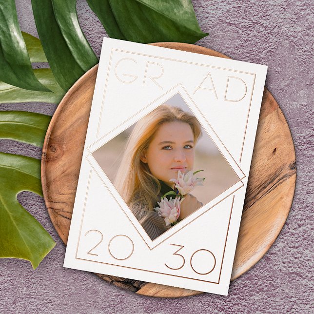 Invitación de graduación de Relieve metalizado dor (Subido por el creador)